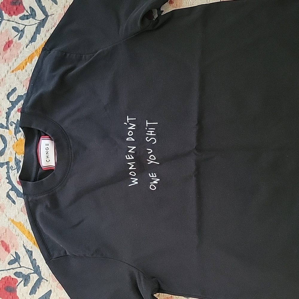 URBAN OUTFITTERS SHIRT WOMEN DON'T OWE YOU SHIT....